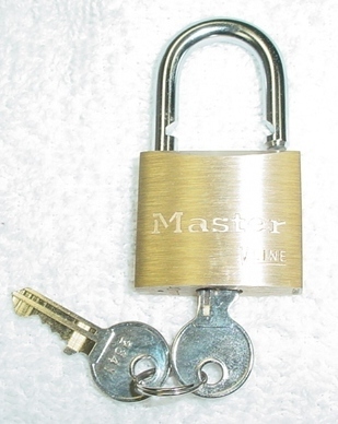 Master Lock Large Brass,  Keyed Alike For all 2" wide shackles and cages.