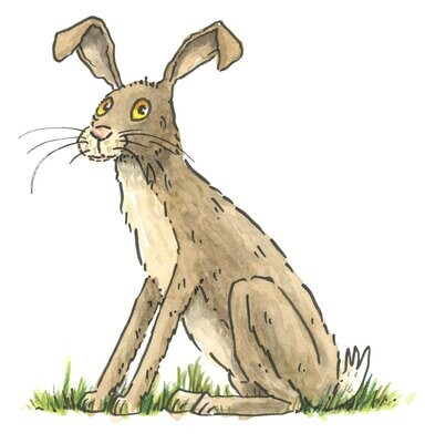 Hare Pursued - Watercolour - Animal ABC