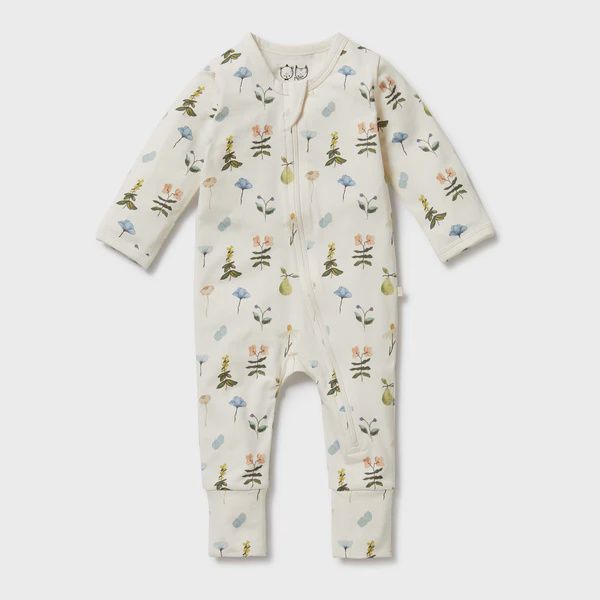 Petit Garden Zipsuit with Feet