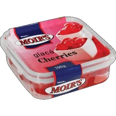 Moir's Glazed Cherries Red 100g
