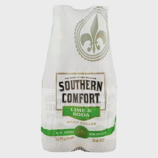 Southern Comfort Lime & Soda 275ml 4 Pack