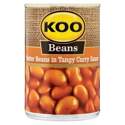 Koo Butterbeans in Tangy Curry Sauce 410g