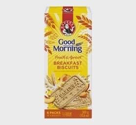 Bakers Good Morning Biscuits - Peach & Apricot 300g