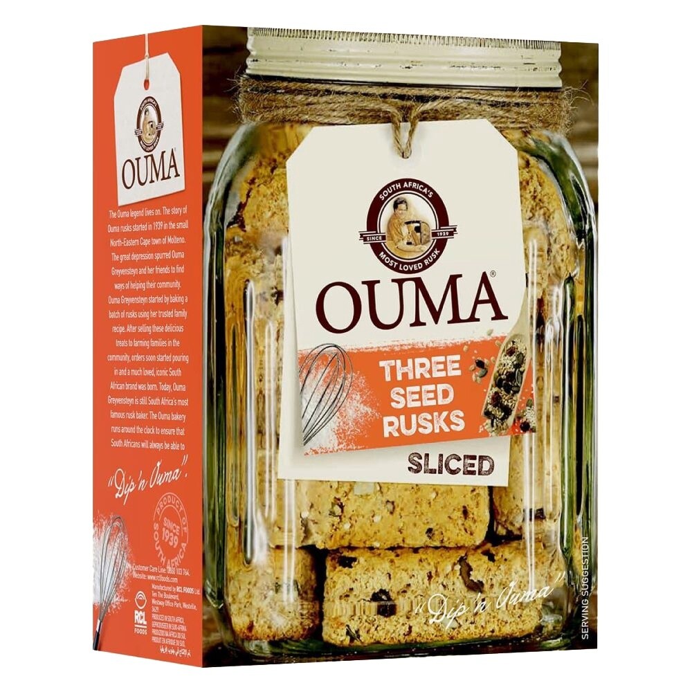 Ouma Rusks Three Seed Sliced 450g