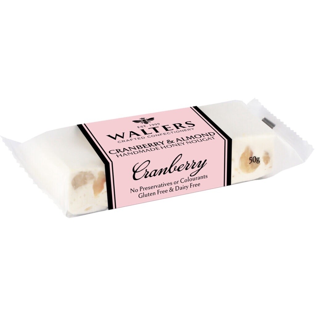 Walters Handmade Cranberry &amp; Almond Nougat 50g