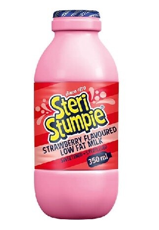 Steri Stumpie Milk - Strawberry, Size: 350ml