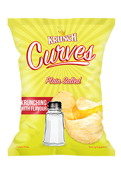 Krunch Curves Chips - Plain Salted 125g