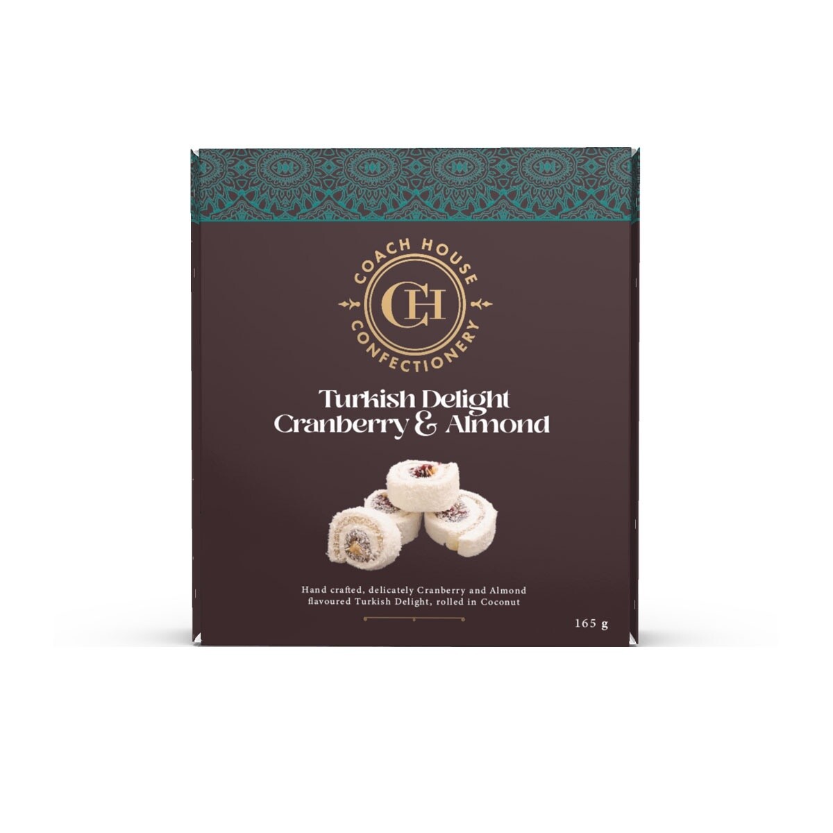 Coach House Turkish Delight - Roasted Almond &amp; Cranberry 165g
