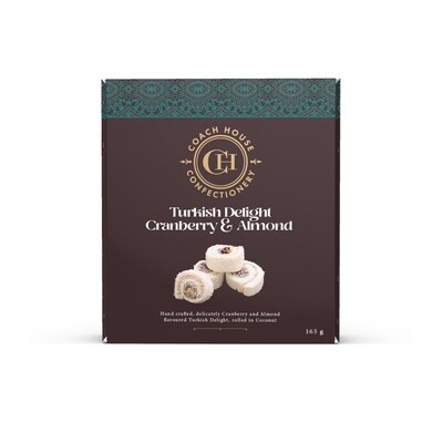 Coach House Turkish Delight - Roasted Almond & Cranberry 165g