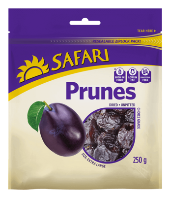 Safari Dried Fruit Prunes (pre-packed) 500g