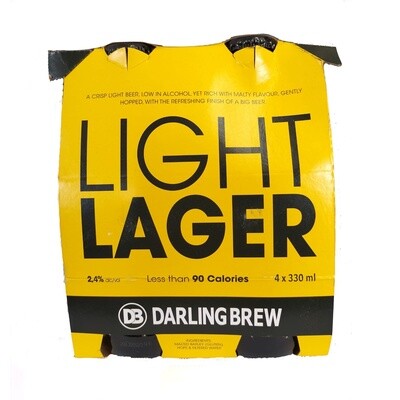 Darling Light Lager 2.4% 330ml - 4 Pack