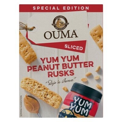 Ouma Rusks Yum-Yum Peanut Butter Sliced 450g