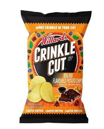 Willards Crinkle Cut - BBQ Rib 120g