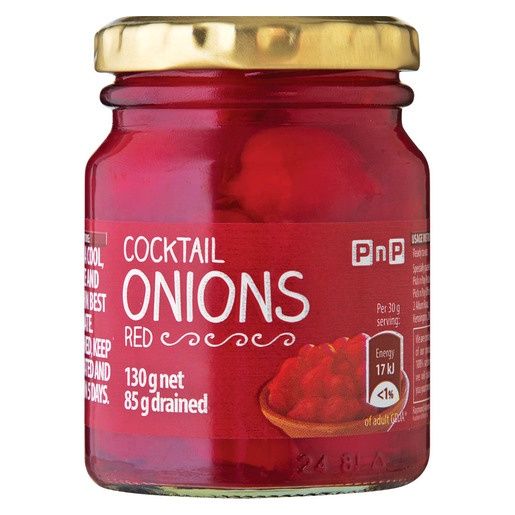 Pick n Pay Coctail Onions 130g - Red
