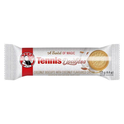 Bakers Tennis Biscuits Doubles - Coconut Cream 125g