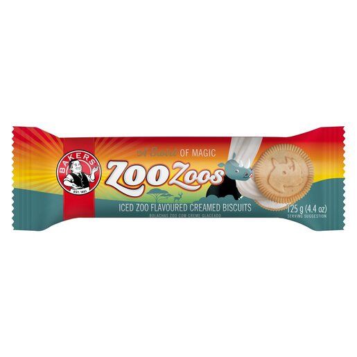 Bakers Zoo Zoos Cream Biscuits 125g