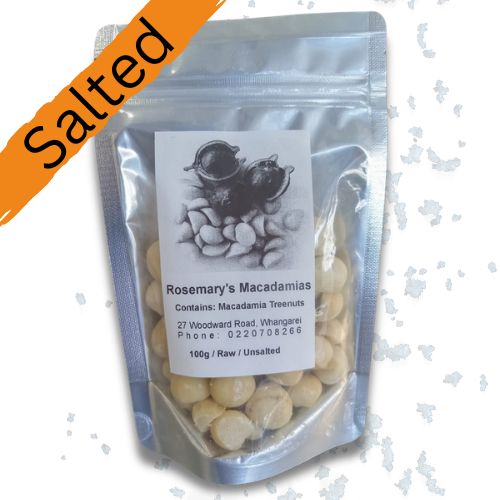 Rosemary&#39;s ROASTED Macadamias 100g - Salted