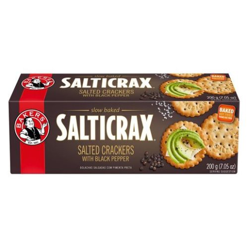 Bakers Salticrax - Black Pepper 200g