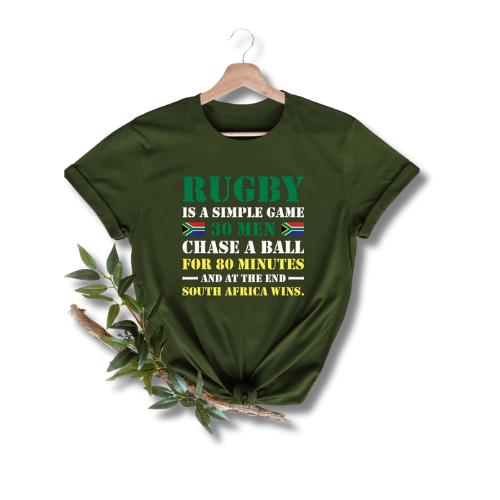 Rugby - A Simple Game, Colours: Green, Sizes: XXL