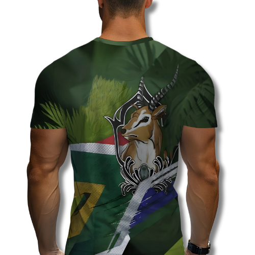 Springbok with SA Flag