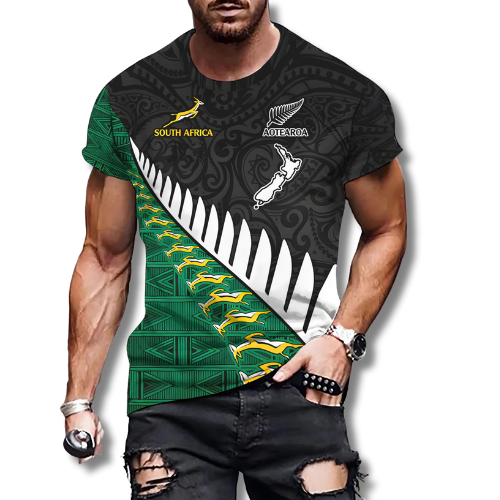 Springbok / All Black Shirt, Sizes: XXL
