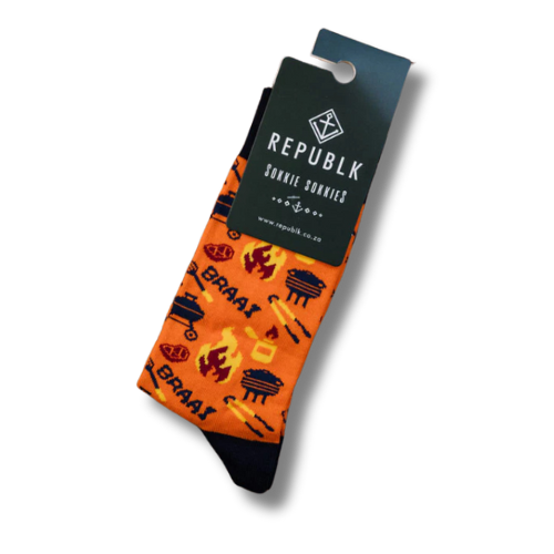 Republk Funky Socks - Braai Orange