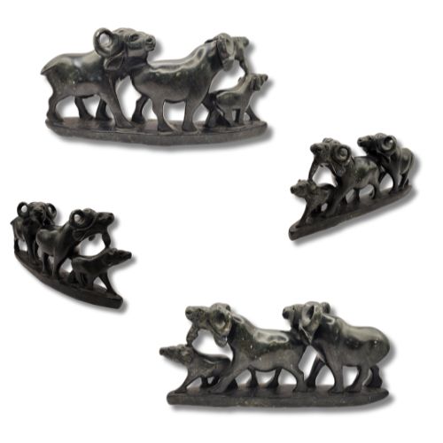 Stone Animal Family Set of 3