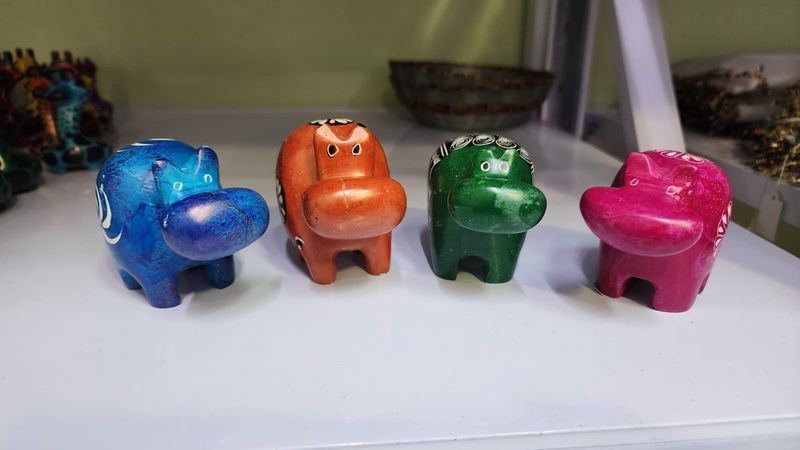 Hippo - Stone - Multicolor (Painted)