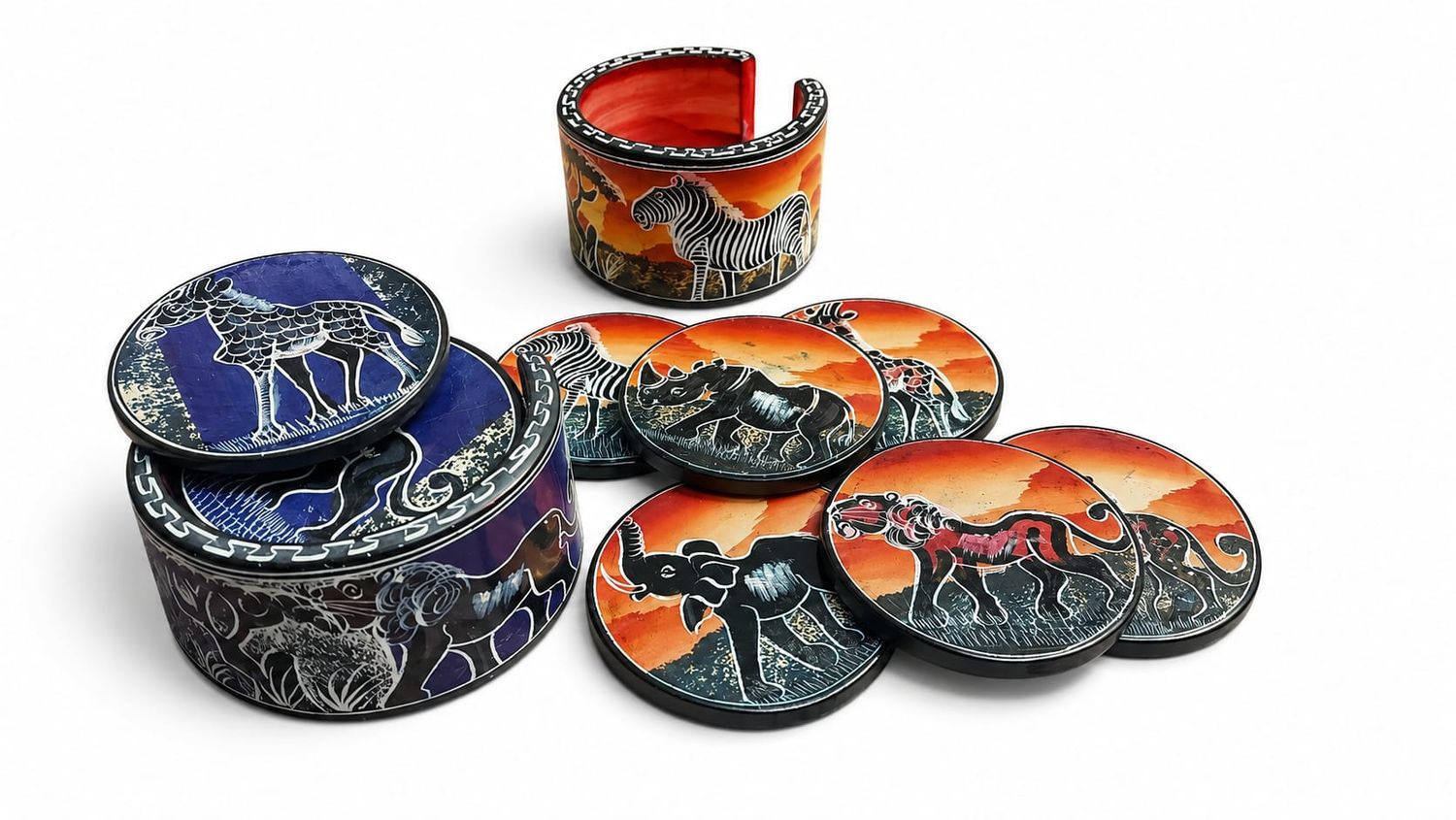 Coasters Animal Mix Set of 6 - 7.5cm