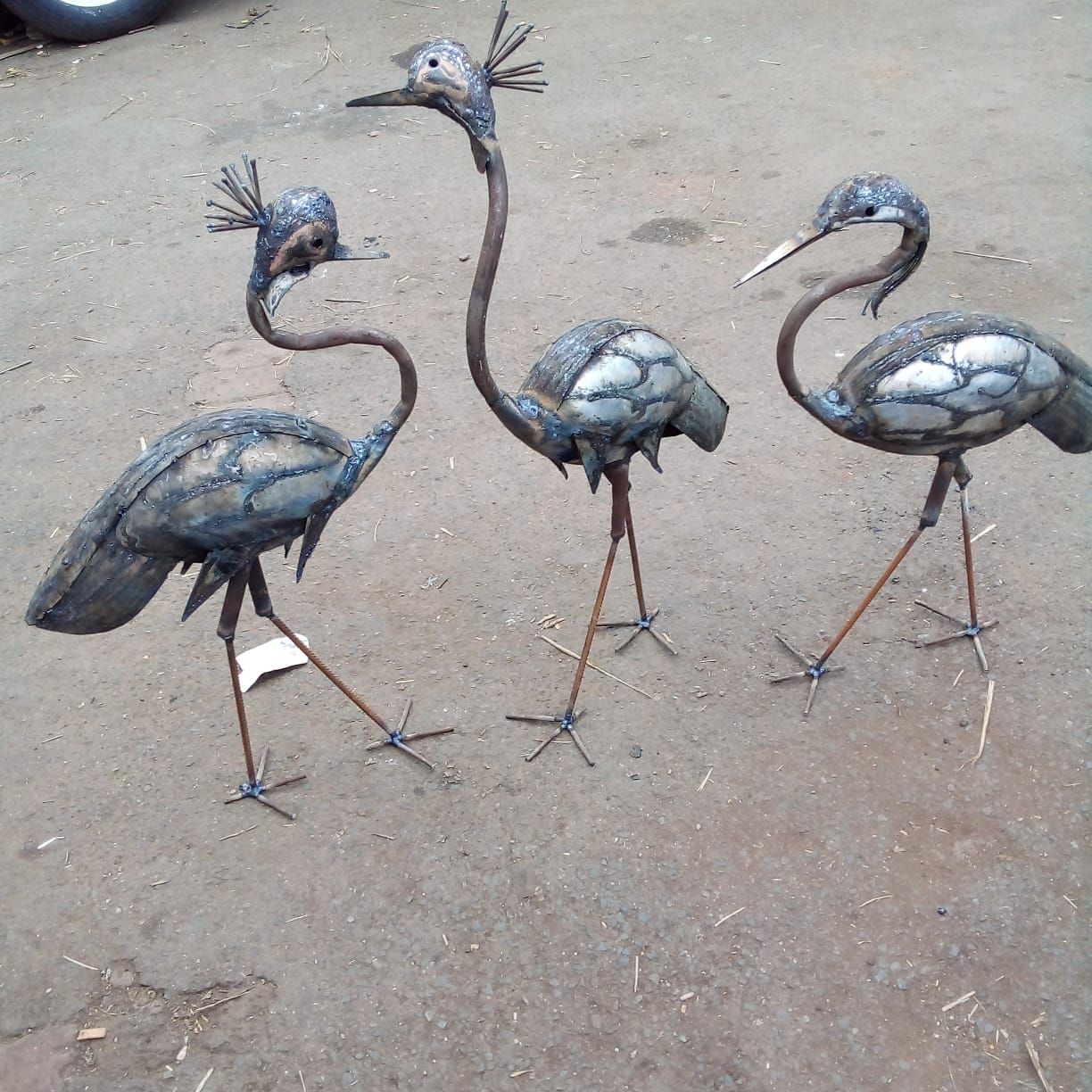 Metal art - Crane Bird Sculpture, Size: 60cm