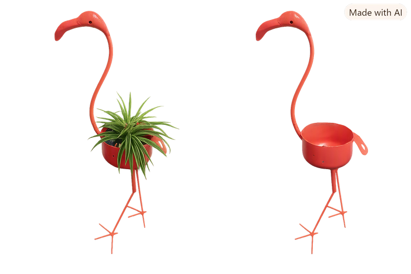 Coloured Bird Pots 1m