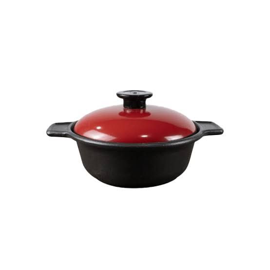 LK'S Iron Casserole Chef No 8, Colour: Red