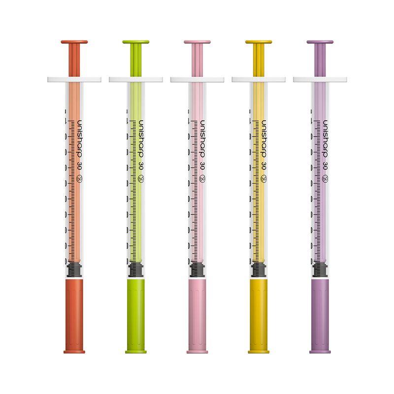 1ml 30G 10mm Fixed-Needle syringe (Pack of 100) - Different sizes available