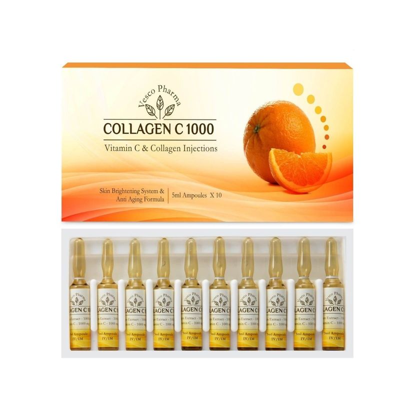 Collagen, Vitamin C, Q10, Hyaluronic Acid, ALA - Anti-ageing ampoules 