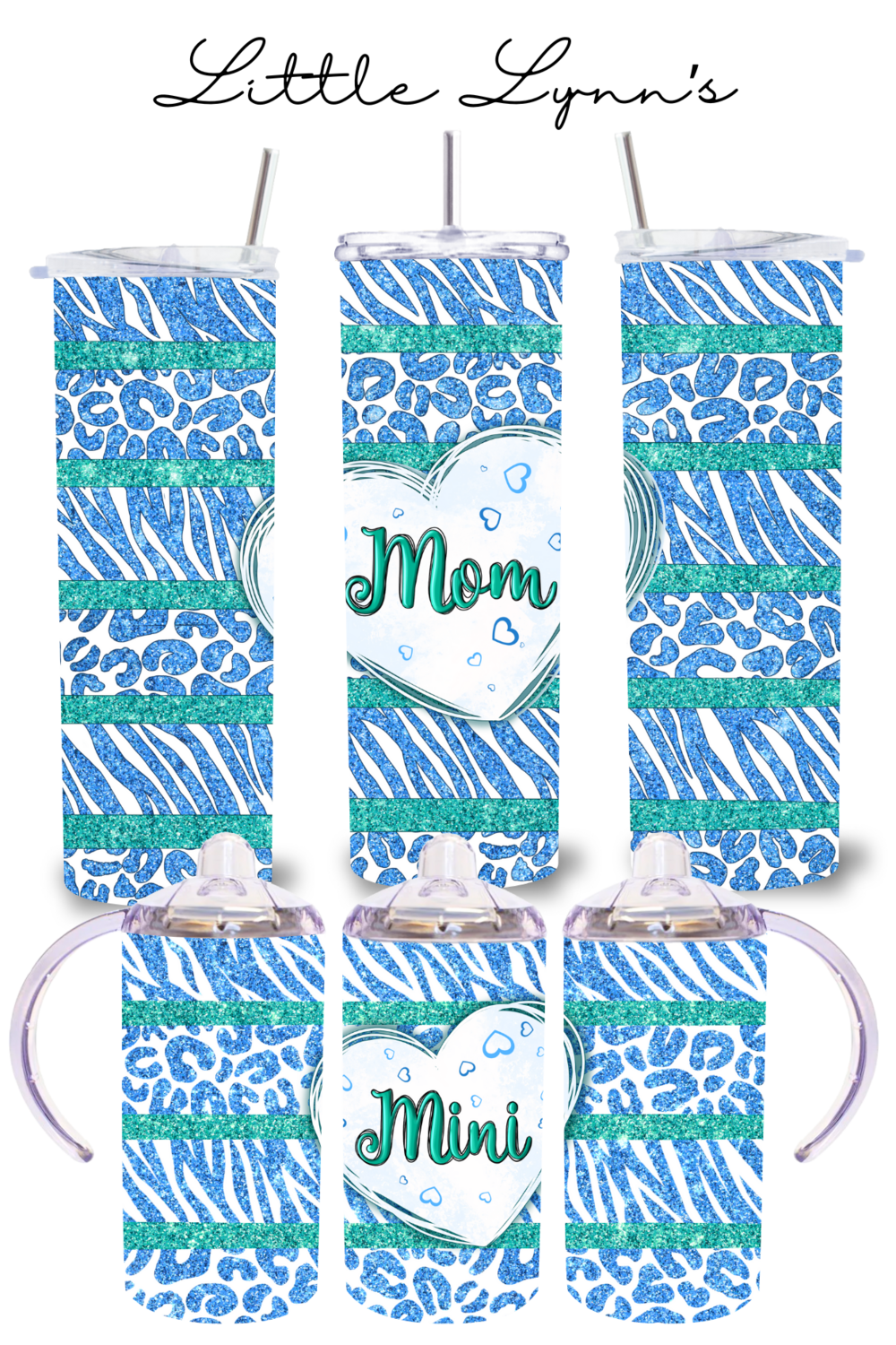 Mama &amp; Me - Blue Animal Print