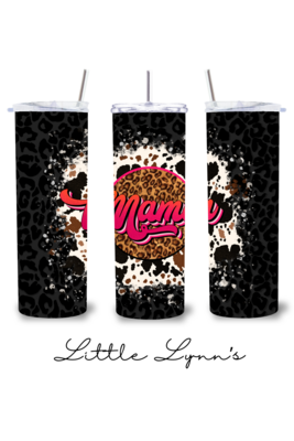 Retro Cowhide Mama 20oz Tumbler