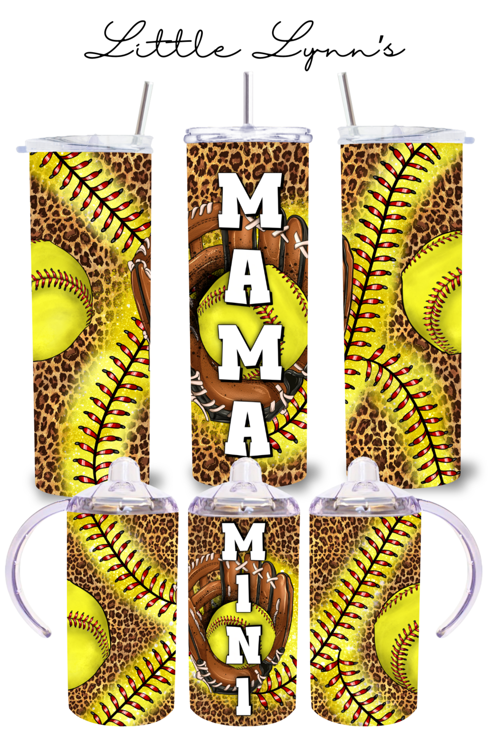 Mama &amp; Me - Softball with Leopard Print