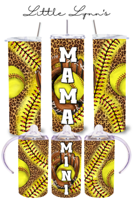 Mama &amp; Me - Softball with Leopard Print