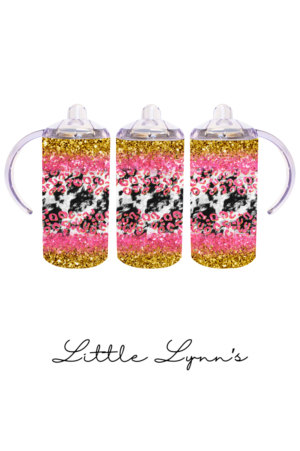 Pink &amp; Gold Cow Print 12oz Tumbler