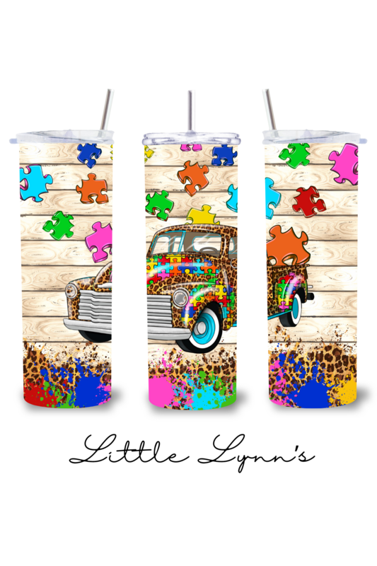 Autism Awareness Truck 20oz Tumbler