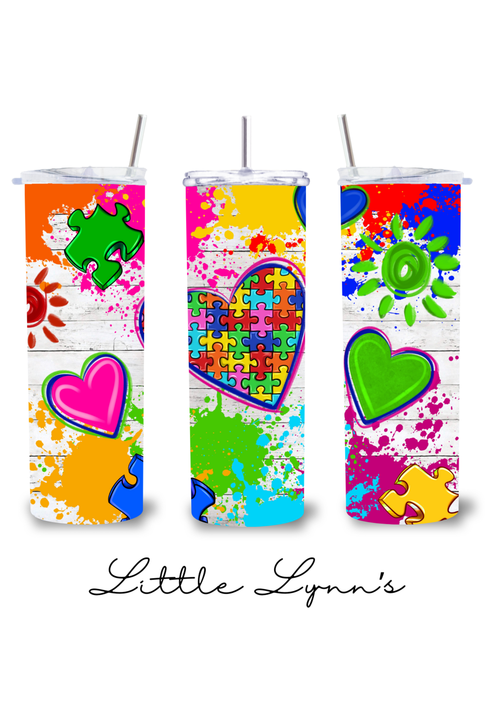 Puzzle Piece Heart 20oz Tumbler