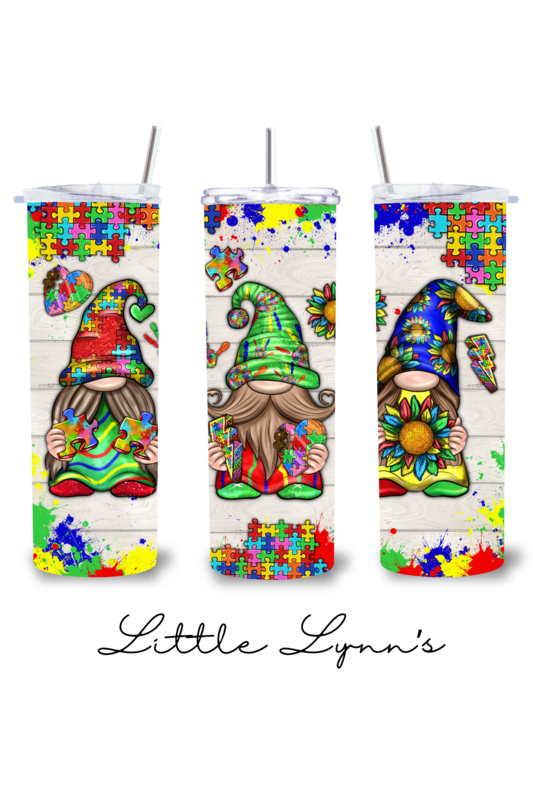 Autism Awareness Gnomes 20oz Tumbler