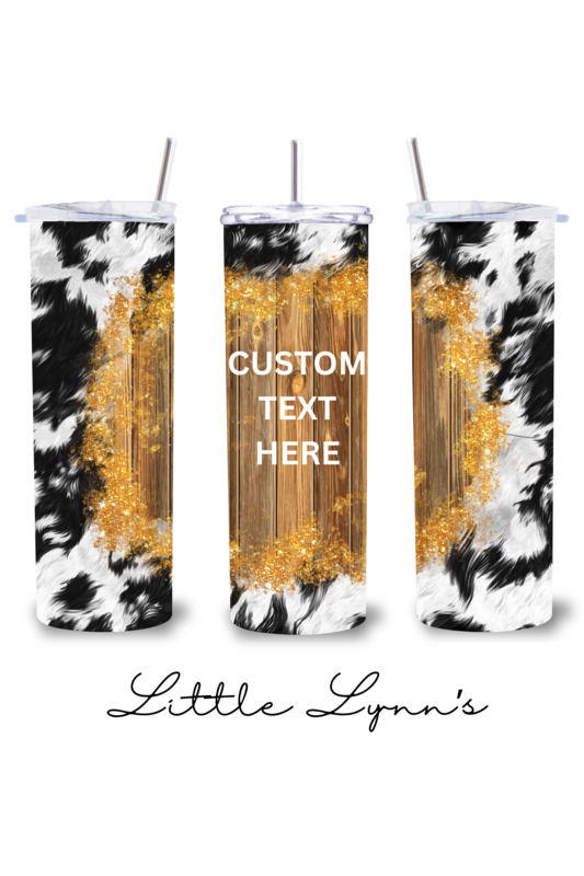 Personalized Cowhide 20oz Tumbler