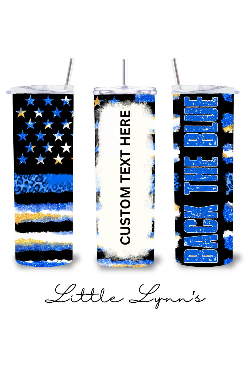 Personalized Back The Blue 20oz Tumbler