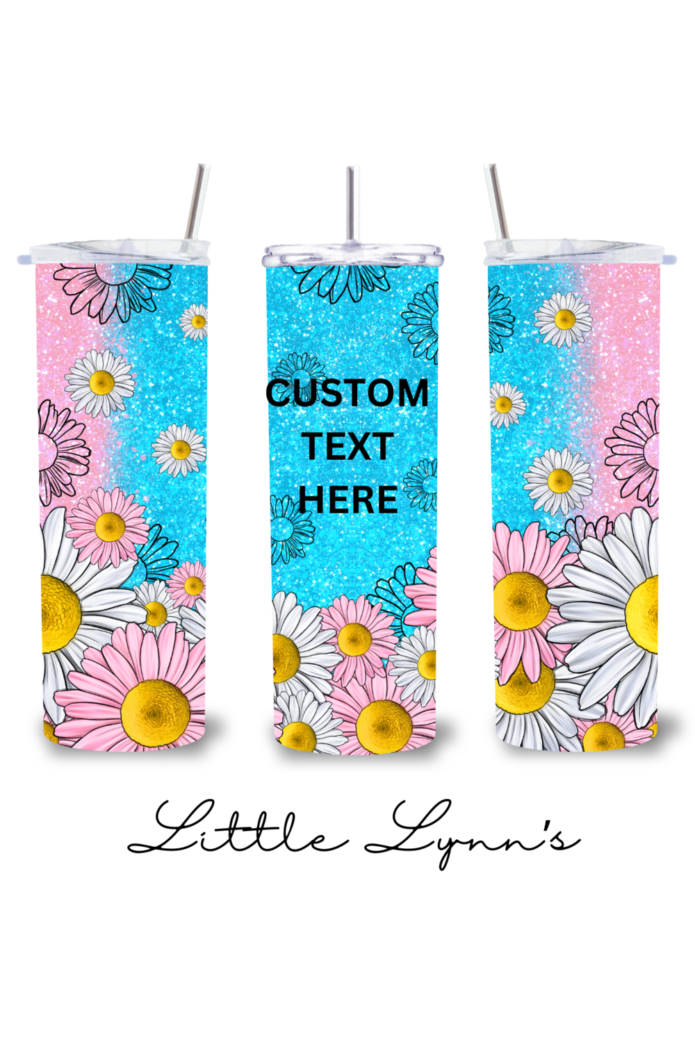Personalized Daisies 20oz Tumbler