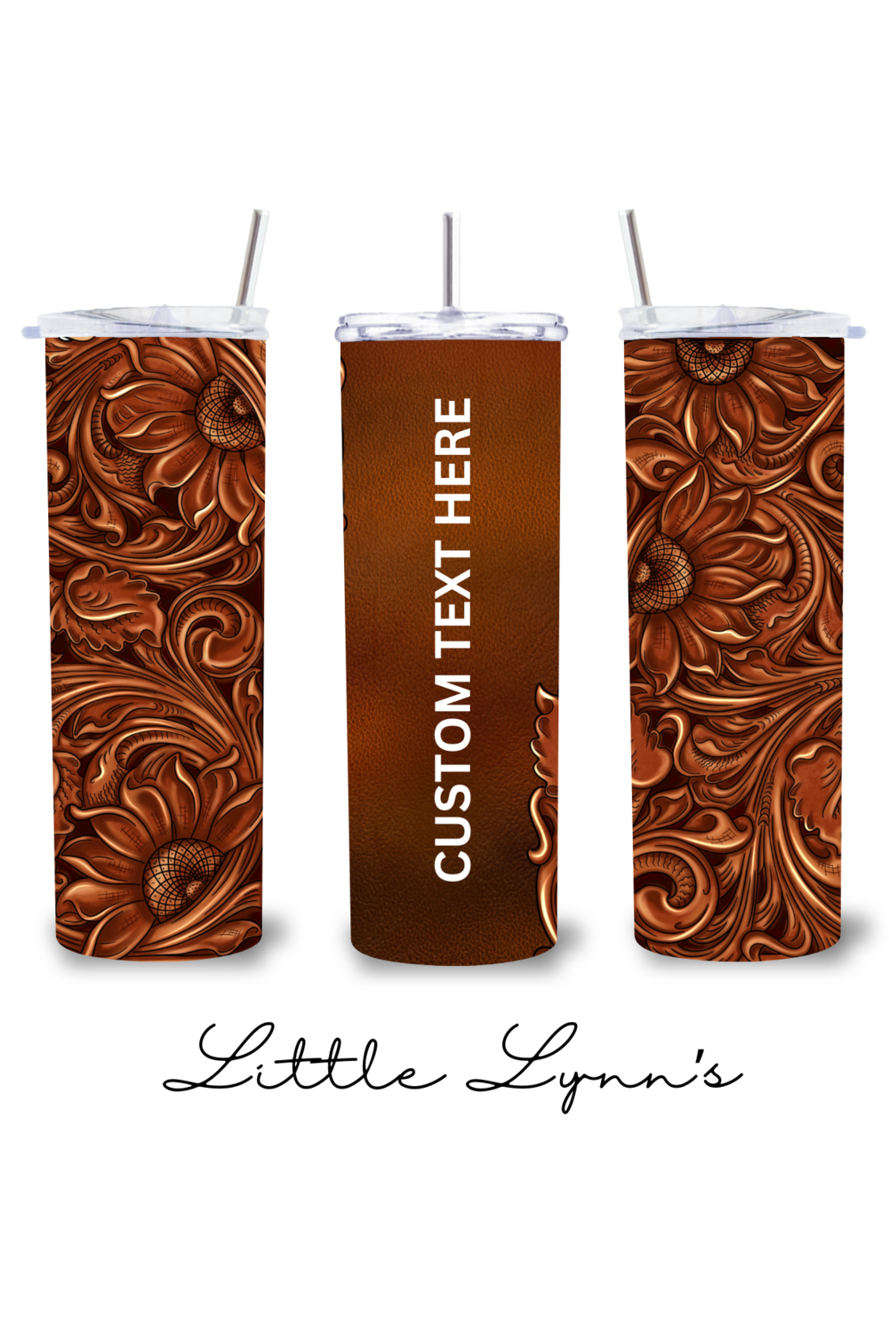Personalized Leather 20oz Tumbler