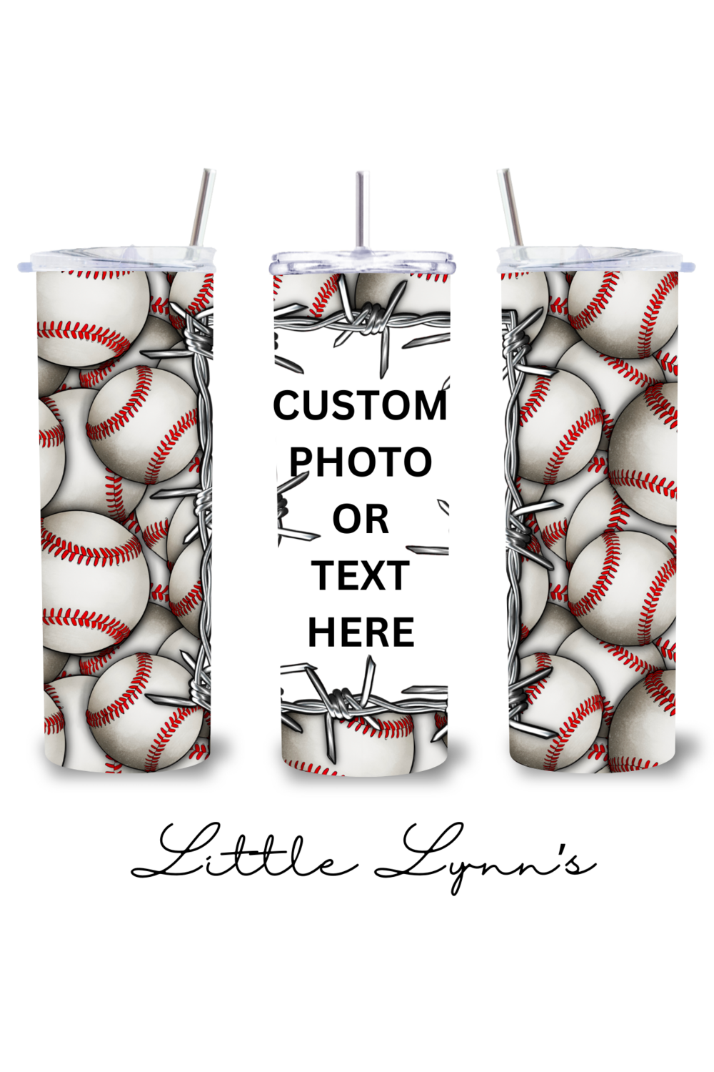Personalized Baseball 20oz Tumbler