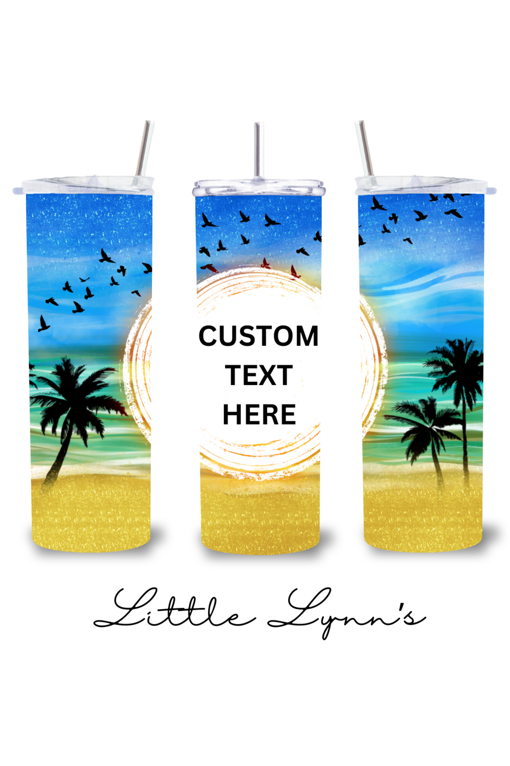 Personalized Beach 20oz Tumbler