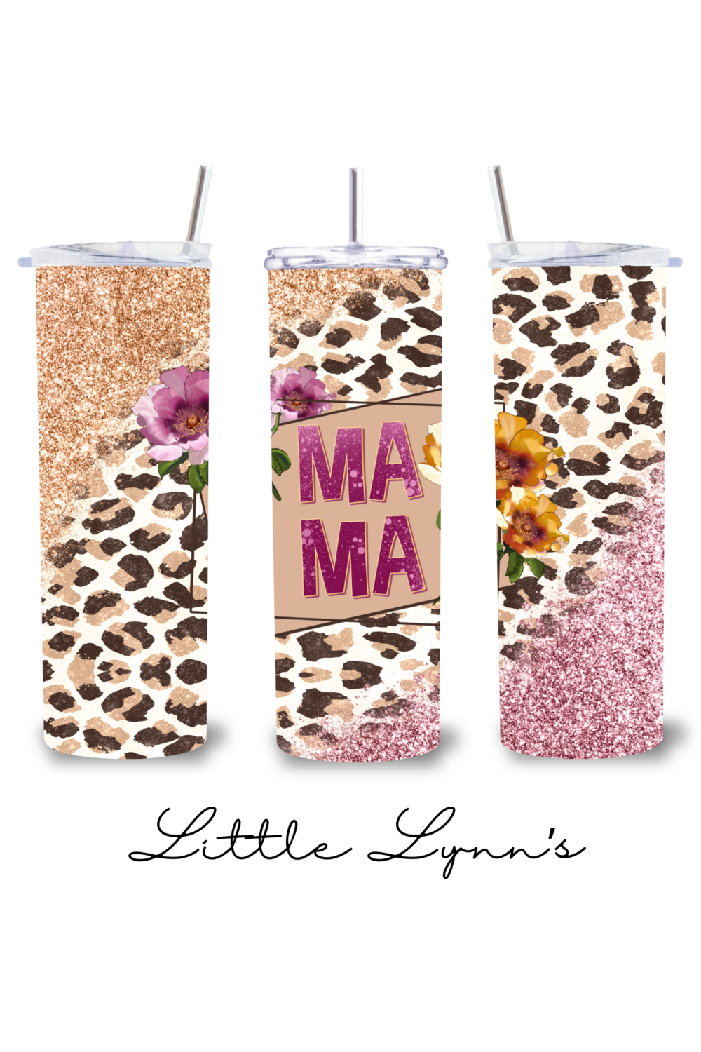 Leopard Sparkle Mama 20oz Tumbler