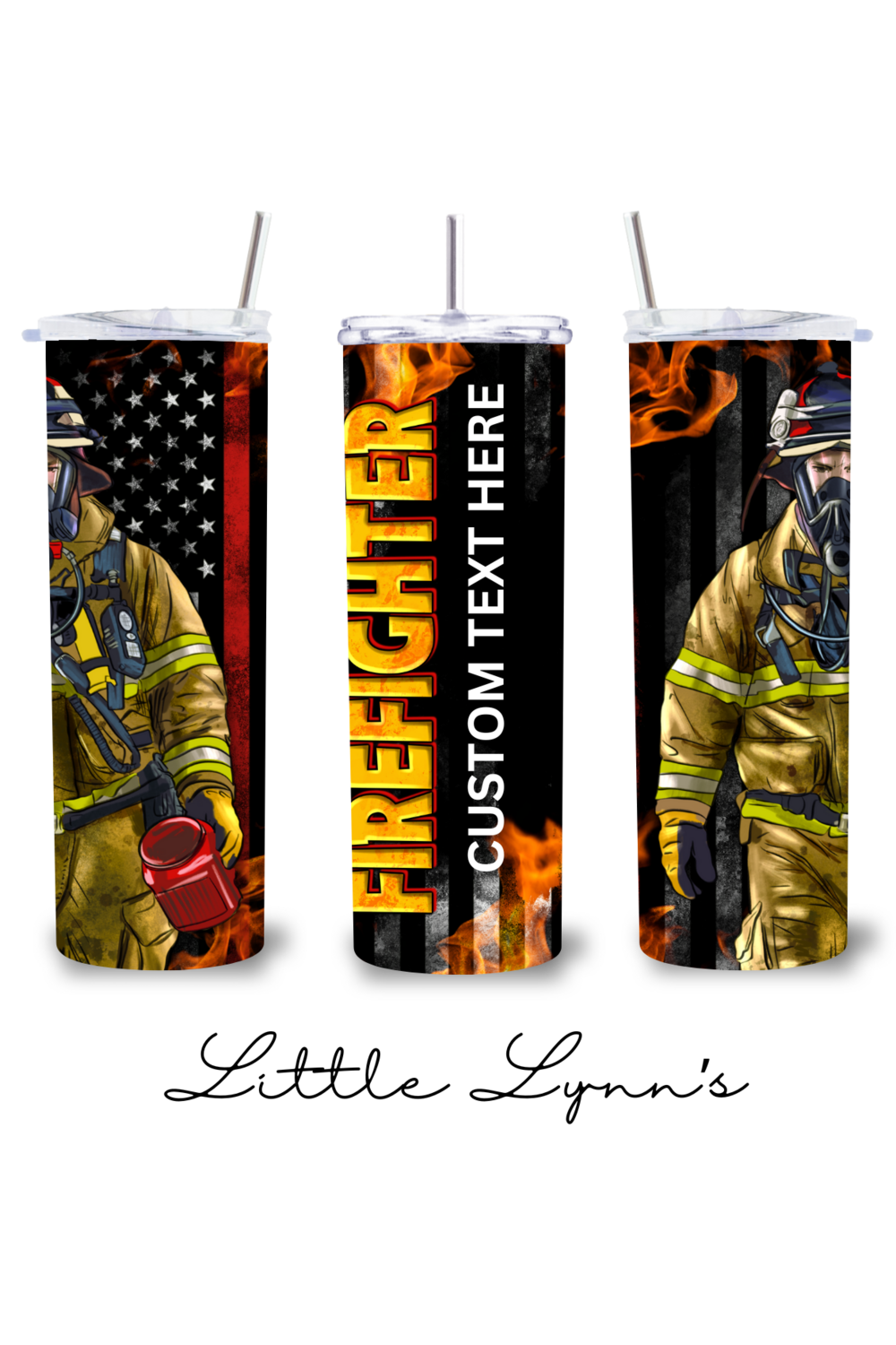Personalized Firefighter 20oz Tumbler